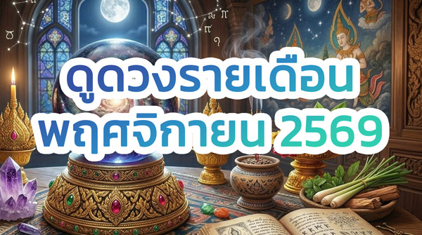 ดูดวง เลขเด็ด รายเดือน พฤศจิกายน 2569 ครบ 12 ราศี